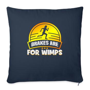 Running Marathon Runner Running - Housse de coussin décorative 45 x 45 cm - bleu marine - Devant