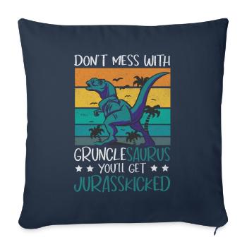 Gruncle Saurus Jurasskicked Uncle Great Uncle - Sofa pillowcase 17,3'' x 17,3'' (45 x 45 cm) - navy - Front