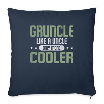 Gruncle Like A Normal Uncle Only Much Cooler - Sofa pillowcase 17,3'' x 17,3'' (45 x 45 cm) - navy - Front