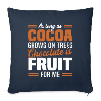 Cocoa Chocolate Fruit Chocolate Lovers - Sofa pillowcase 17,3'' x 17,3'' (45 x 45 cm) - navy - Front