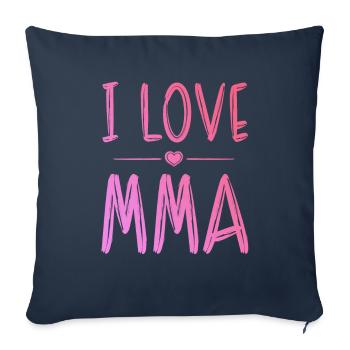 J’adore le Mma - Housse de coussin décorative 45 x 45 cm - bleu marine - Devant