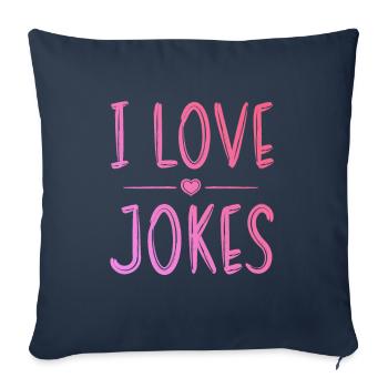 Ich liebe Witze - Sofakissenbezug 45 x 45 cm - Navy - Vorne