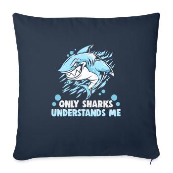 Instructeur de conception de plongée sous-marine Snorkeling - Housse de coussin décorative 45 x 45 cm - bleu marine - Devant