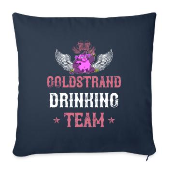 Équipe de boisson Golden Sands - Housse de coussin décorative 45 x 45 cm - bleu marine - Devant