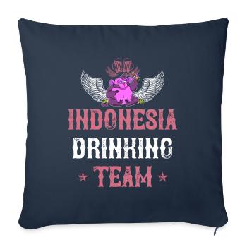 Indonesia Drinking Team - Sofa pillowcase 17,3'' x 17,3'' (45 x 45 cm) - navy - Front