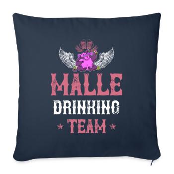 Équipe de Malle Drinking - Housse de coussin décorative 45 x 45 cm - bleu marine - Devant