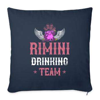 Rimini Drinking Équipe - Housse de coussin décorative 45 x 45 cm - bleu marine - Devant