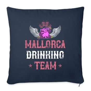 Équipe de boisson de Majorque - Housse de coussin décorative 45 x 45 cm - bleu marine - Devant