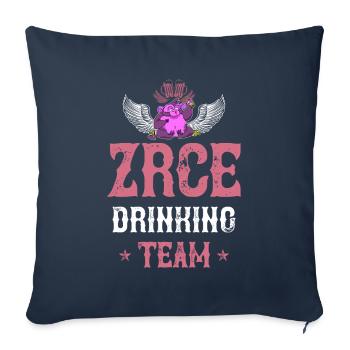 Équipe Zrce Drinking - Housse de coussin décorative 45 x 45 cm - bleu marine - Devant