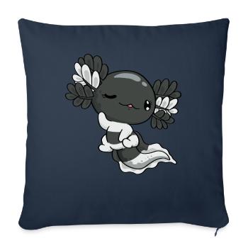 Heterosexual Pride Kawaii Axolotl - Sofa pillowcase 17,3'' x 17,3'' (45 x 45 cm) - navy - Front