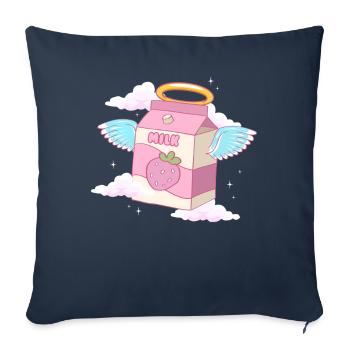 Angelcore Aesthetic Kawaii Strawberry Milk Angel - Sofa pillowcase 17,3'' x 17,3'' (45 x 45 cm) - navy - Front
