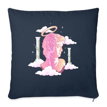 Angelcore Aesthetic Angel David Michelangelo Griec - Sofa pillowcase 17,3'' x 17,3'' (45 x 45 cm) - navy - Front
