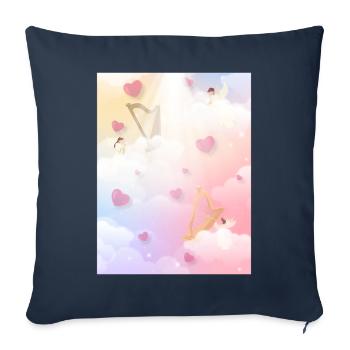 Angelcore Esthétique Heaven Angel Harpes - Housse de coussin décorative 45 x 45 cm - bleu marine - Devant