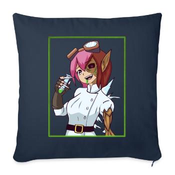 Biopunk Anime Girls Biopunk Aesthetic - Sofa pillowcase 17,3'' x 17,3'' (45 x 45 cm) - navy - Front