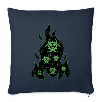 Biopunk Flame Biopunk Aesthetics - Sofa pillowcase 17,3'' x 17,3'' (45 x 45 cm) - navy - Front