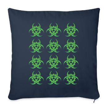 Biopunk Symbols Biopunk Aesthetics - Sofa pillowcase 17,3'' x 17,3'' (45 x 45 cm) - navy - Front
