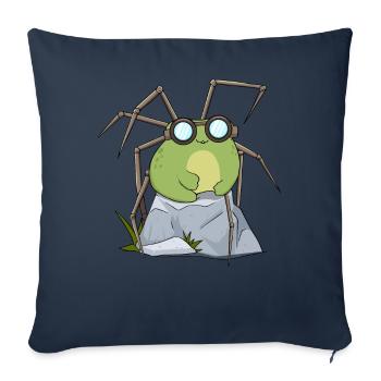 Biopunk Kawaii Frog Mignon Biopunk Esthétique - Housse de coussin décorative 45 x 45 cm - bleu marine - Devant