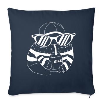 Beatnik Frog Milk Carton Retro Vintage - Sofa pillowcase 17,3'' x 17,3'' (45 x 45 cm) - navy - Front