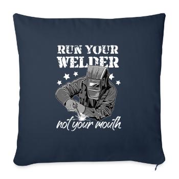 Welder slogan design for metal workers - Sofa pillowcase 17,3'' x 17,3'' (45 x 45 cm) - navy - Front