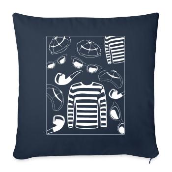 Beatnik Fashion Style 50s 60s Vintage Retro St - Sofa pillowcase 17,3'' x 17,3'' (45 x 45 cm) - navy - Front