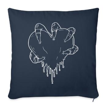 Zombiecore Aesthetic Zombie Skeleton Monster Hand - Sofa pillowcase 17,3'' x 17,3'' (45 x 45 cm) - navy - Front