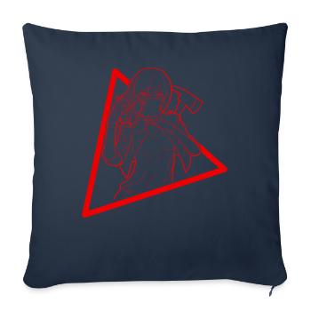 Zombiecore Aesthetic Anime Girl Mask - Sofa pillowcase 17,3'' x 17,3'' (45 x 45 cm) - navy - Front