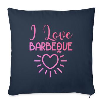 I love barbeque - Sofa pillowcase 17,3'' x 17,3'' (45 x 45 cm) - navy - Front