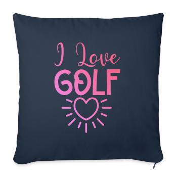Ich liebe Golf - Sofakissenbezug 45 x 45 cm - Navy - Vorne