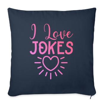Ich liebe Witze - Sofakissenbezug 45 x 45 cm - Navy - Vorne