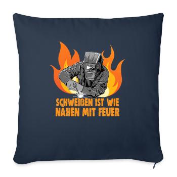 Schweißer Spruch Design für Metallbauer - Sofakissenbezug 45 x 45 cm - Navy - Vorne
