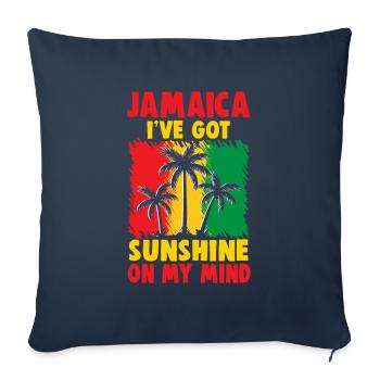 Jamaica Beach Holiday by the Sea Design Beach Motif - Sofa pillowcase 17,3'' x 17,3'' (45 x 45 cm) - navy - Front