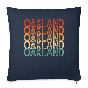 Oakland Californie - Housse de coussin décorative 45 x 45 cm - bleu marine - Devant