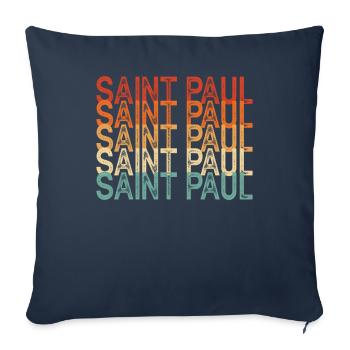 Saint Paul Minnesota - Sofa pillowcase 17,3'' x 17,3'' (45 x 45 cm) - navy - Front