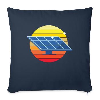 Solar Retro Photovoltaics - Sofa pillowcase 17,3'' x 17,3'' (45 x 45 cm) - navy - Front