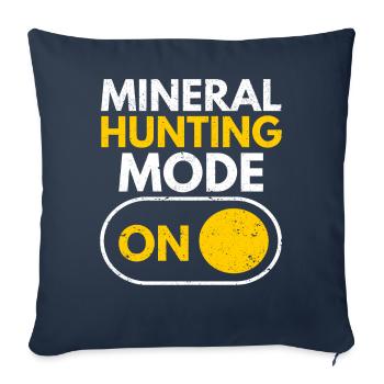 Géologue chasseur de roches Rock Hunter Rockhounding - Housse de coussin décorative 45 x 45 cm - bleu marine - Devant