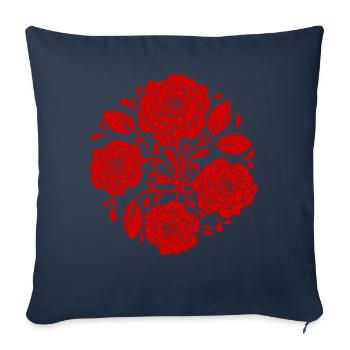 Baroque Aesthetics Rose Artwork Soft Grunge - Sofa pillowcase 17,3'' x 17,3'' (45 x 45 cm) - navy - Front