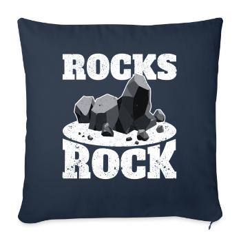 Funny Rock Hunting Geologist Rock Hunter - Sofa pillowcase 17,3'' x 17,3'' (45 x 45 cm) - navy - Front