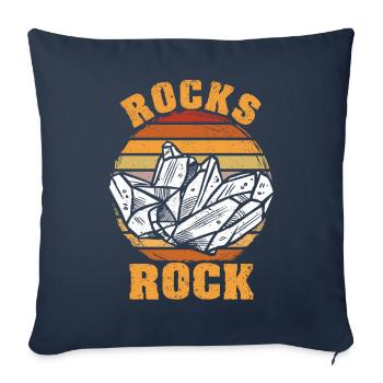 Funny Rock Hunting Rock Hunter Geologist - Sofa pillowcase 17,3'' x 17,3'' (45 x 45 cm) - navy - Front