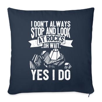 Funny Rock Hunting Geologist Rock Hunter - Sofa pillowcase 17,3'' x 17,3'' (45 x 45 cm) - navy - Front