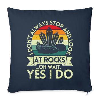Funny Rock Hunting Geologist Rock Hunter - Sofa pillowcase 17,3'' x 17,3'' (45 x 45 cm) - navy - Front