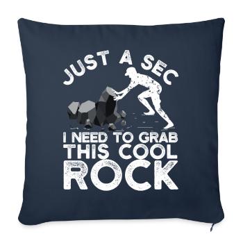 Funny Rock Hunting Geologist Rock Hunter - Sofa pillowcase 17,3'' x 17,3'' (45 x 45 cm) - navy - Front
