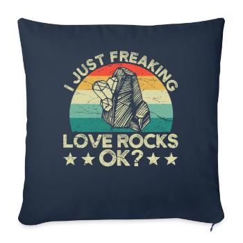 Funny Rock Hunting Geologist Rock Hunter - Sofa pillowcase 17,3'' x 17,3'' (45 x 45 cm) - navy - Front