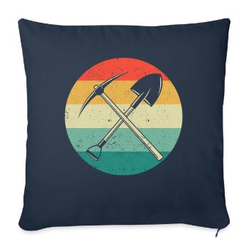 Chasse aux roches Géologue Outils de terrain Chasseurs de roches - Housse de coussin décorative 45 x 45 cm - bleu marine - Devant