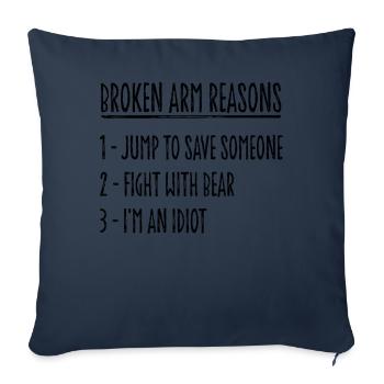 Funny Broken Arm Broken Arm Reasons Ar - Sofa pillowcase 17,3'' x 17,3'' (45 x 45 cm) - navy - Front