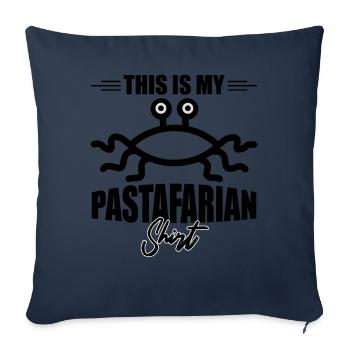 Flying Spaghetti Monster Pastafarianism Pasta - Sofa pillowcase 17,3'' x 17,3'' (45 x 45 cm) - navy - Front