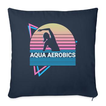 Water Aerobics Retro - Sofa pillowcase 17,3'' x 17,3'' (45 x 45 cm) - navy - Front