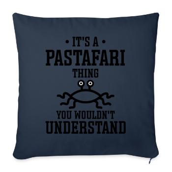Flying Spaghetti Monster Pastafarianism Pasta - Sofa pillowcase 17,3'' x 17,3'' (45 x 45 cm) - navy - Front