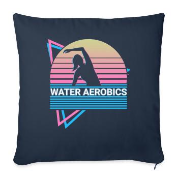 Water Aerobics Retro - Sofa pillowcase 17,3'' x 17,3'' (45 x 45 cm) - navy - Front