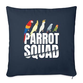 Parrot Squad Kids Oiseau - Housse de coussin décorative 45 x 45 cm - bleu marine - Devant