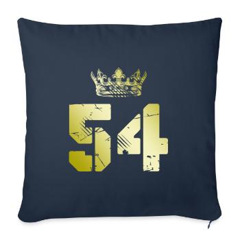 54 Couronne de numéros - Housse de coussin décorative 45 x 45 cm - bleu marine - Devant